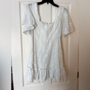 Showpo white lace mini dress
